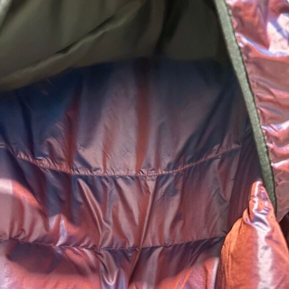 Nike Down Fill Iridescent Hooded Full Zip Puffer Jacket Large Purple Lined - Picture 11 of 15